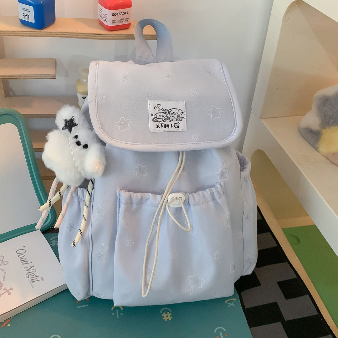 Cute Character-Themed Drawstring School Backpack