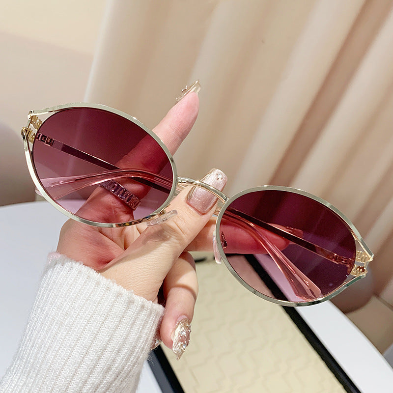Women's elegant Cat-Eye sunglasses with fine metal frame Kalsten