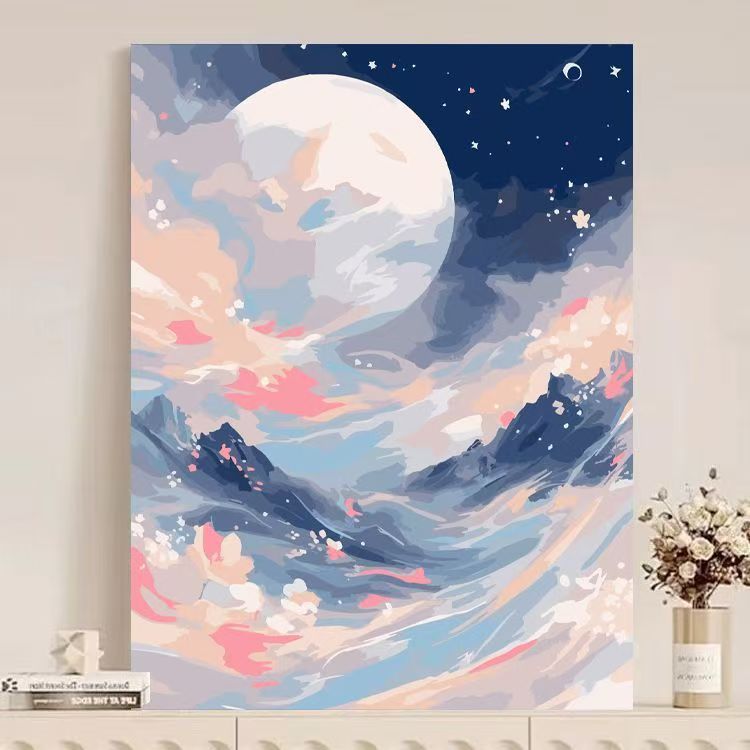 Abstract Mountain Landscape Canvas Art Kalsten