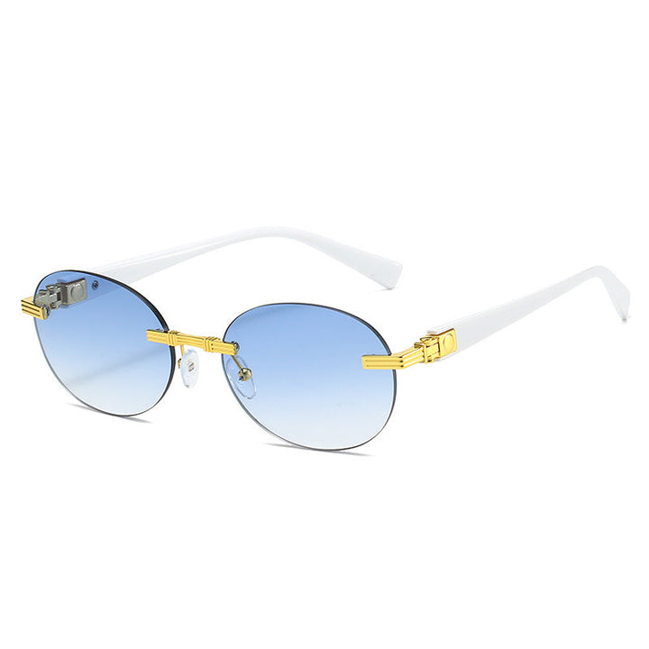 Women's fashionable sunglasses with transparent frame and flexible nose pad Kalsten