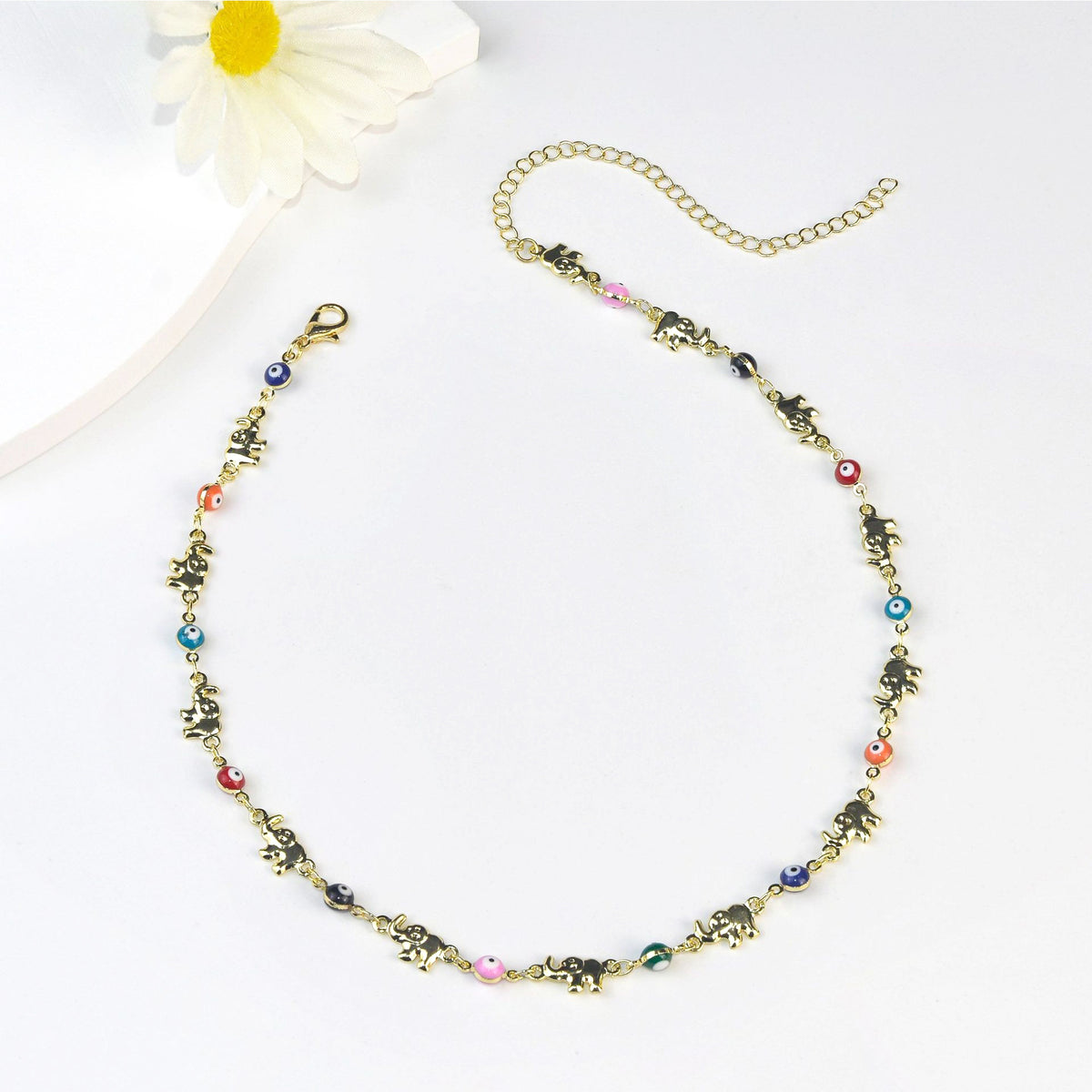 Colorful Elephant Charm Eyewear Chain Acalora