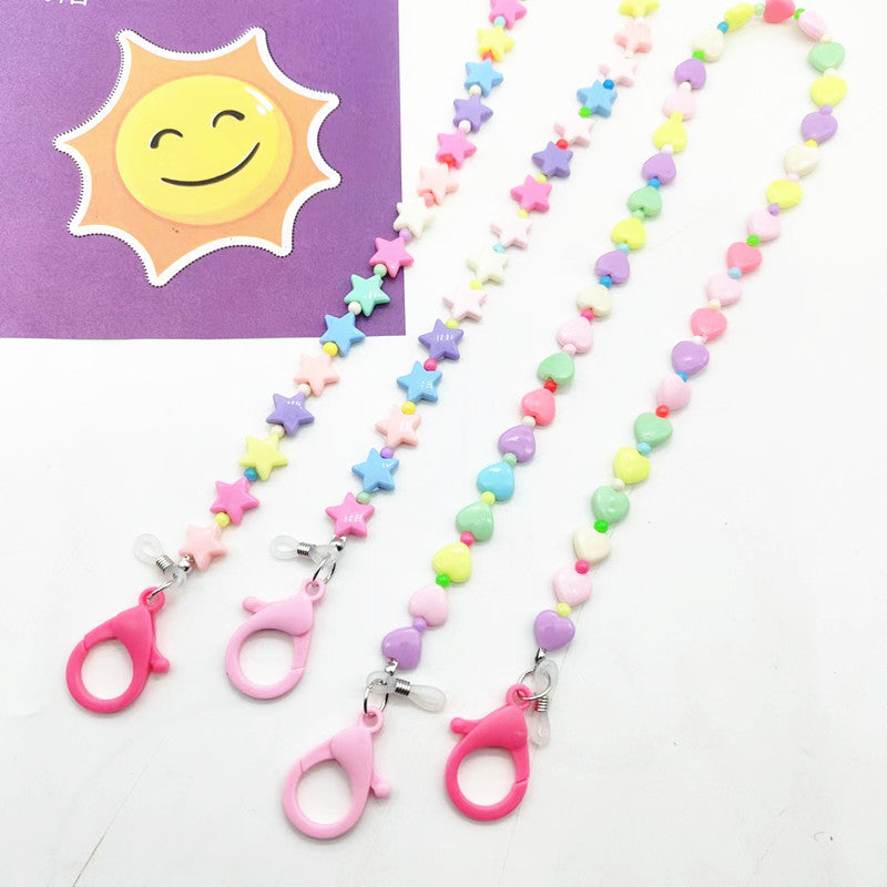 Colorful Heart-Shaped Beaded Eyewear Chain Kalsten