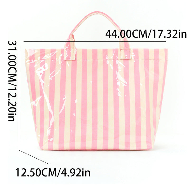 Beach bag with colorful check pattern and water-repellent coating Kalsten