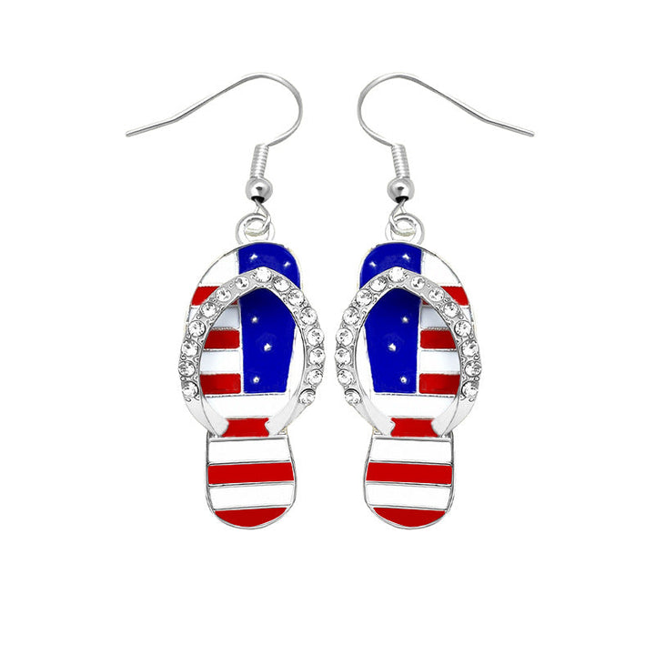Women's stud earrings wing design enamel with star motif and fine alloy Kalsten