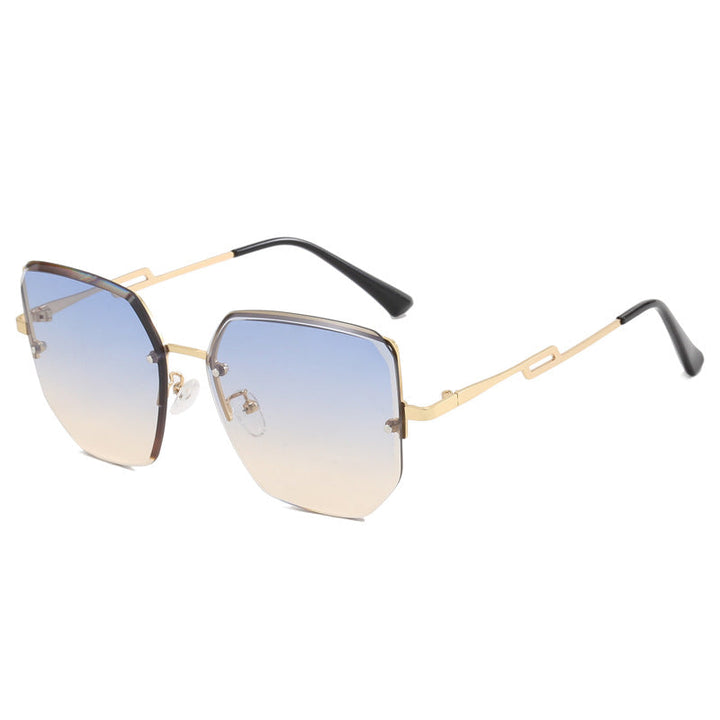 Women's geometric designer sunglasses with mirrored lenses Kalsten