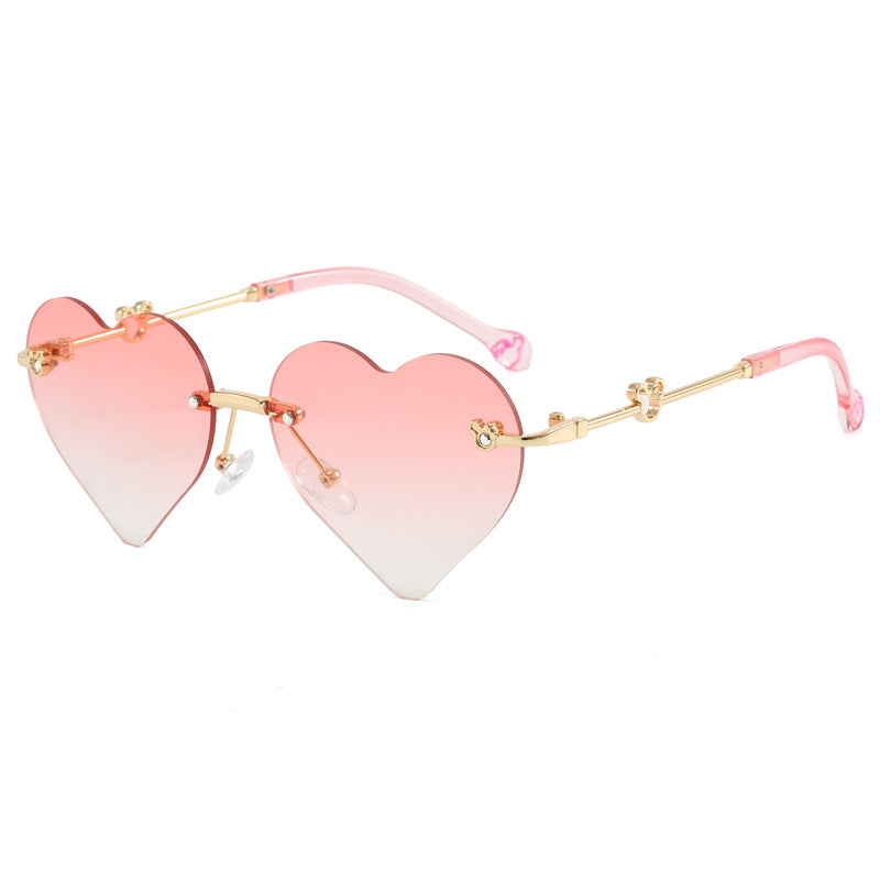 Women's Heart-Shaped Sunglasses with Mirrored Lenses Kalsten