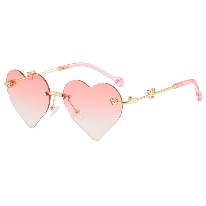 Women's Heart-Shaped Sunglasses with Mirrored Lenses Kalsten