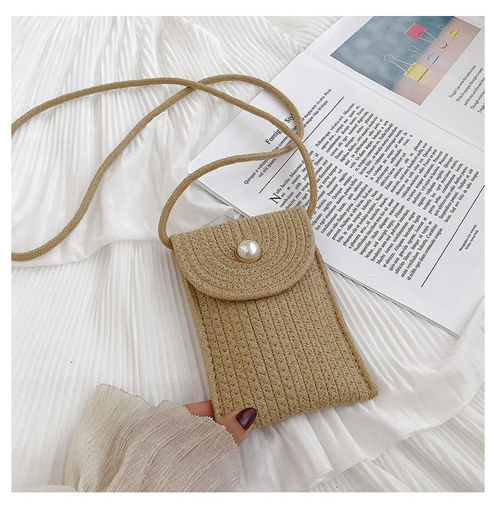 Handy bag in woven design Kalsten