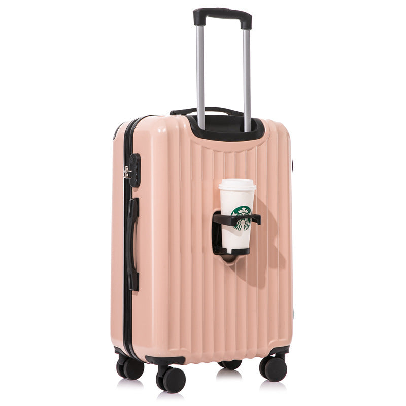 Unisex Innovative Hard-Shell Spinner Luggage with Integrated Cup Holder Kalsten