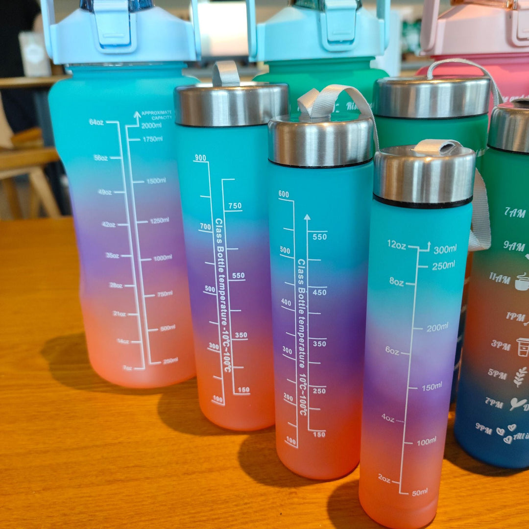 Ladies' Motivation Water Bottle with Time Scale and Ergonomic Design Kalsten