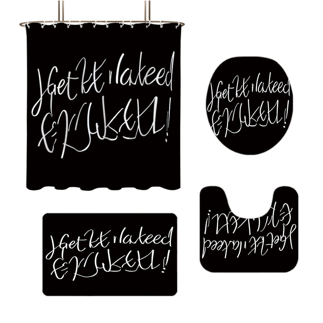 Bathroom Rules Digital Bathroom Décor Set Kalsten