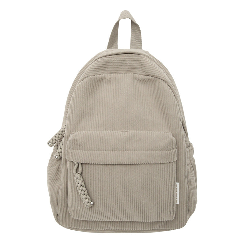 Corduroy Textured Mini School Backpack Kalsten