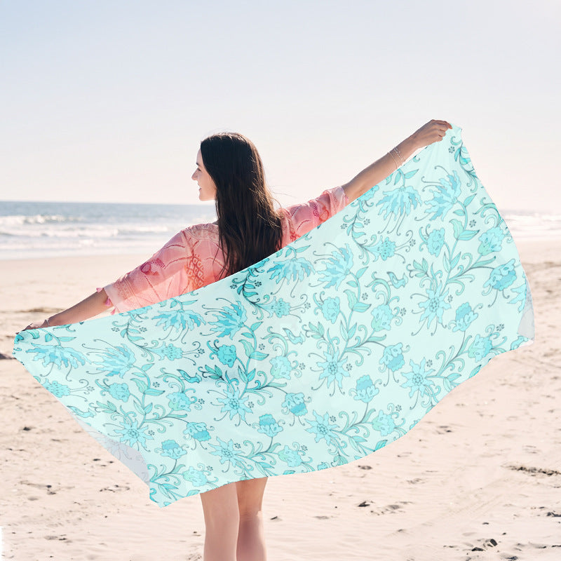 Light beach towel with creative jellyfish motif Kalsten