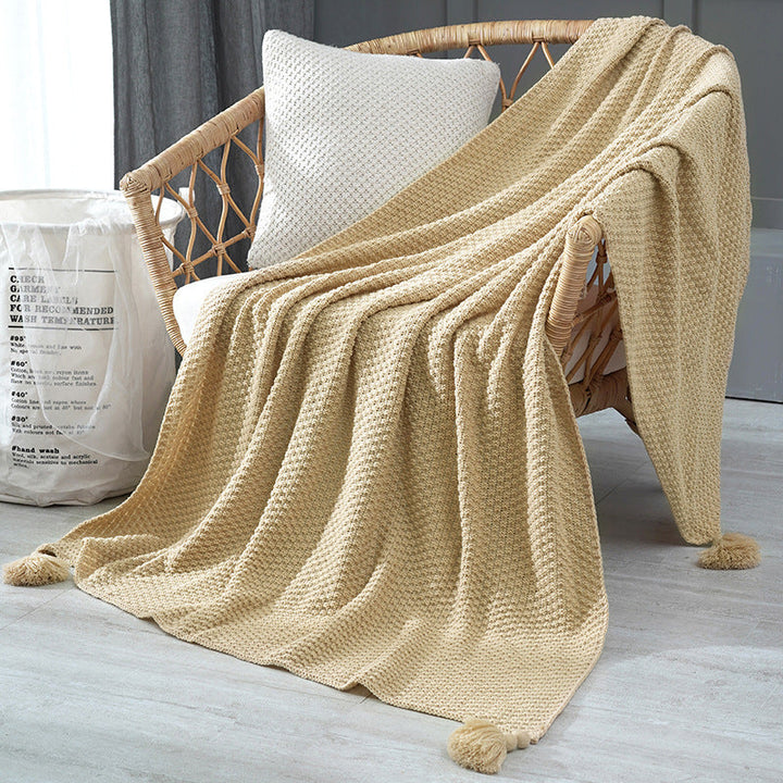 Ladies Elegant Waffle Structure Blanket Kalsten