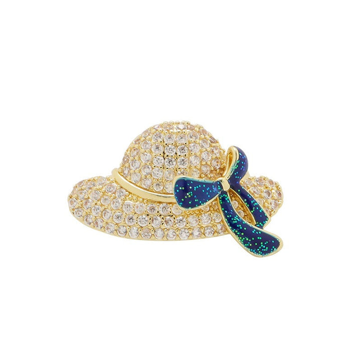 Glamorous flower brooch with sparkling crystals Kalsten