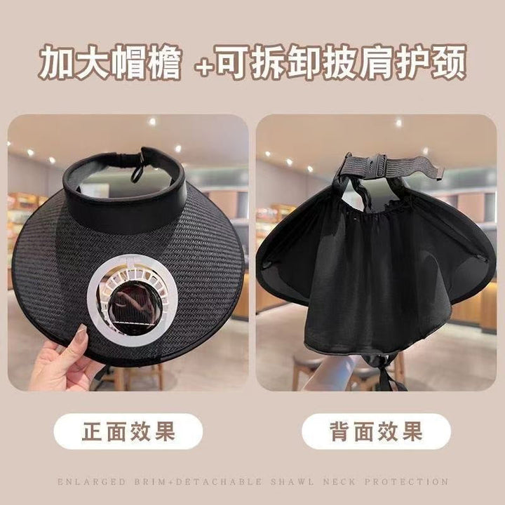 Sport Sun Visor with detachable front fan, adjustable headband and reflective piping Kalsten