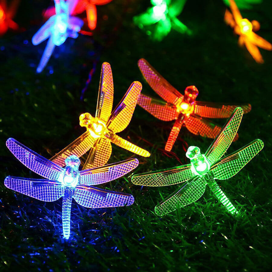 Kalsten | Outdoor Solar Dragonfly Waterproof LED Lights Festival Party Decoration String Lights