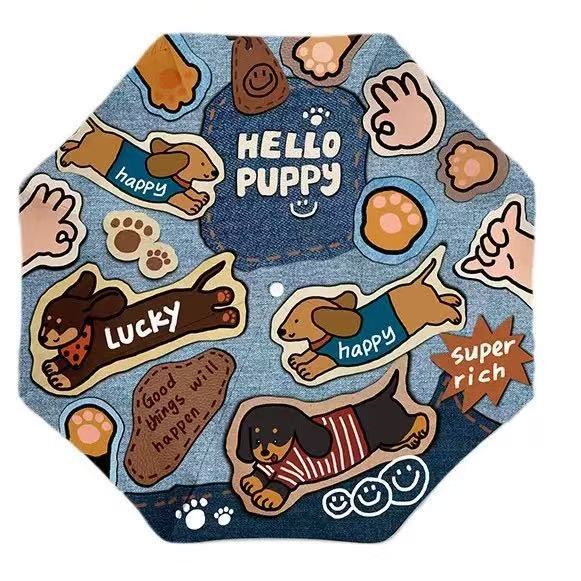 Ladies Folding Umbrella with Cute Dog Designs Kalsten