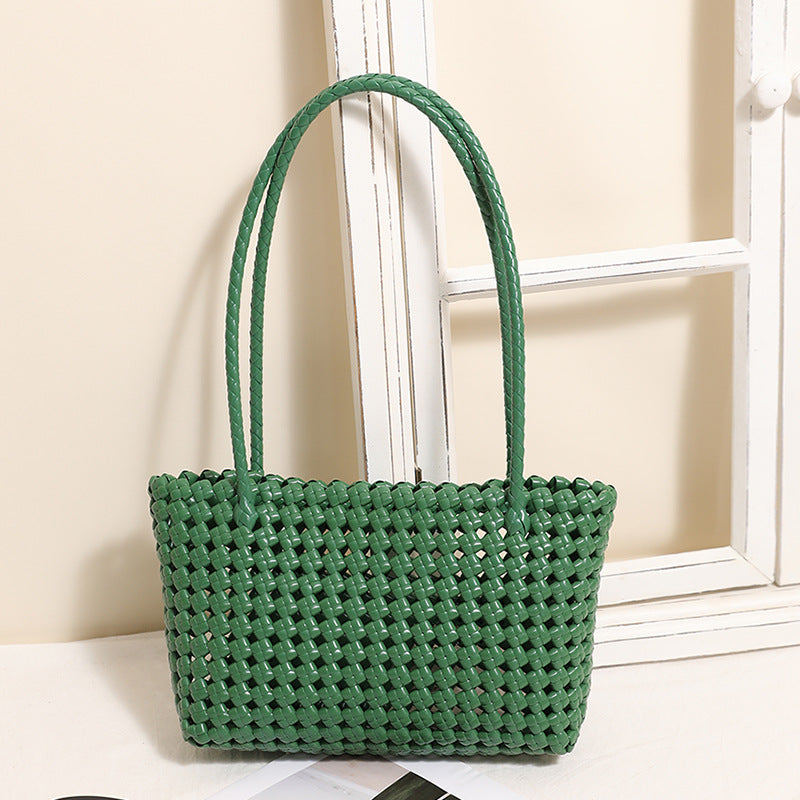 Braided Beach Bag with Practical Folding Mechanism Kalsten