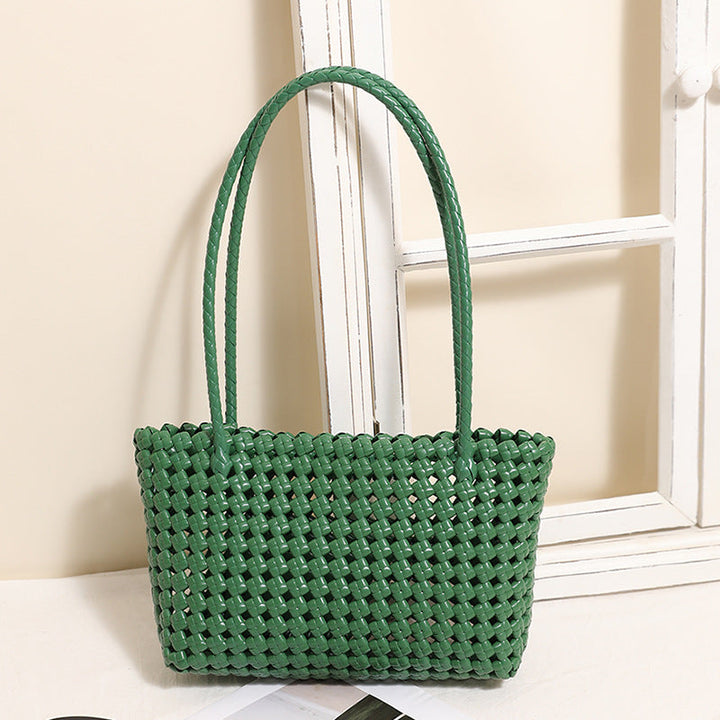 Braided Beach Bag with Practical Folding Mechanism Kalsten