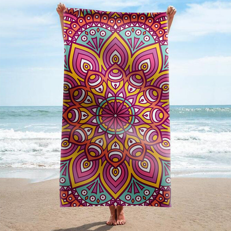 Beach towel with artistic mandala design Kalsten