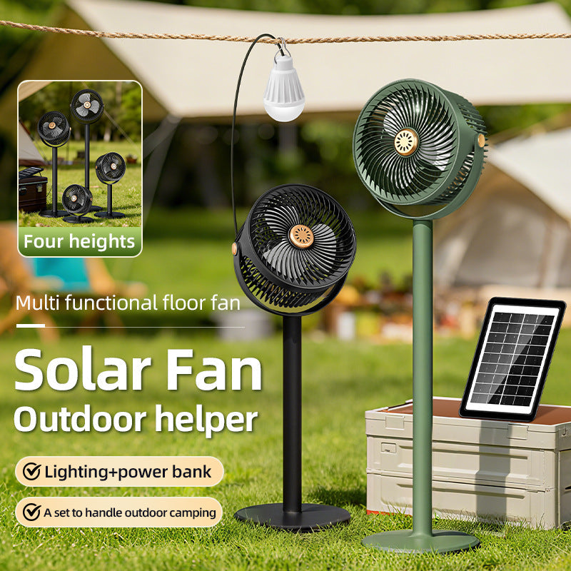 Unisex Solar-Powered Multi-Functional Floor Fan Kalsten