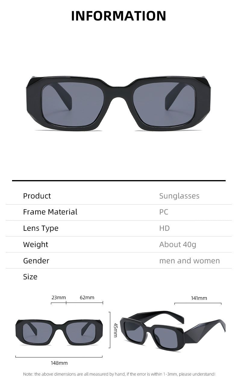 Women’s square designer sunglasses with modern accented frame Kalsten
