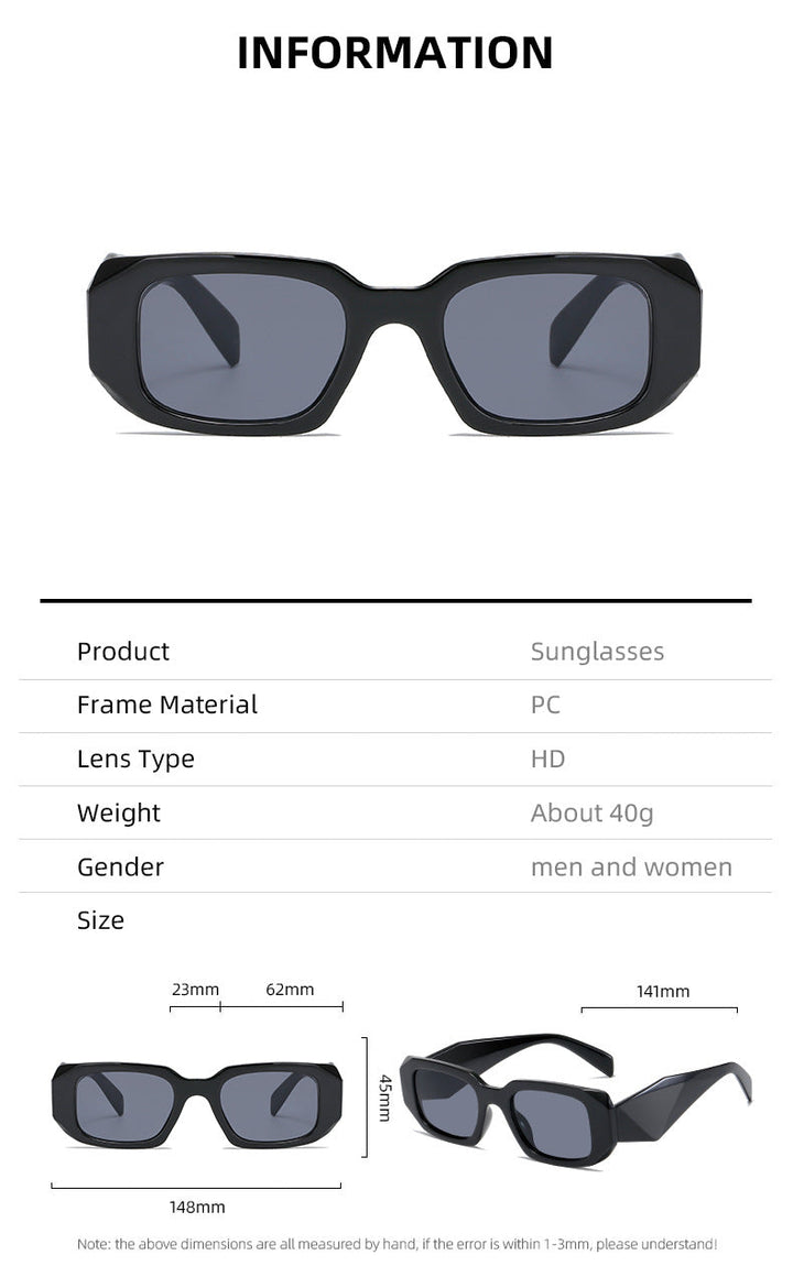 Women’s square designer sunglasses with modern accented frame Kalsten