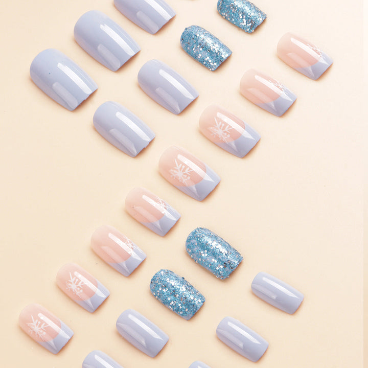 Artistic Snowflake-Embellished Nail Art Tips Kalsten