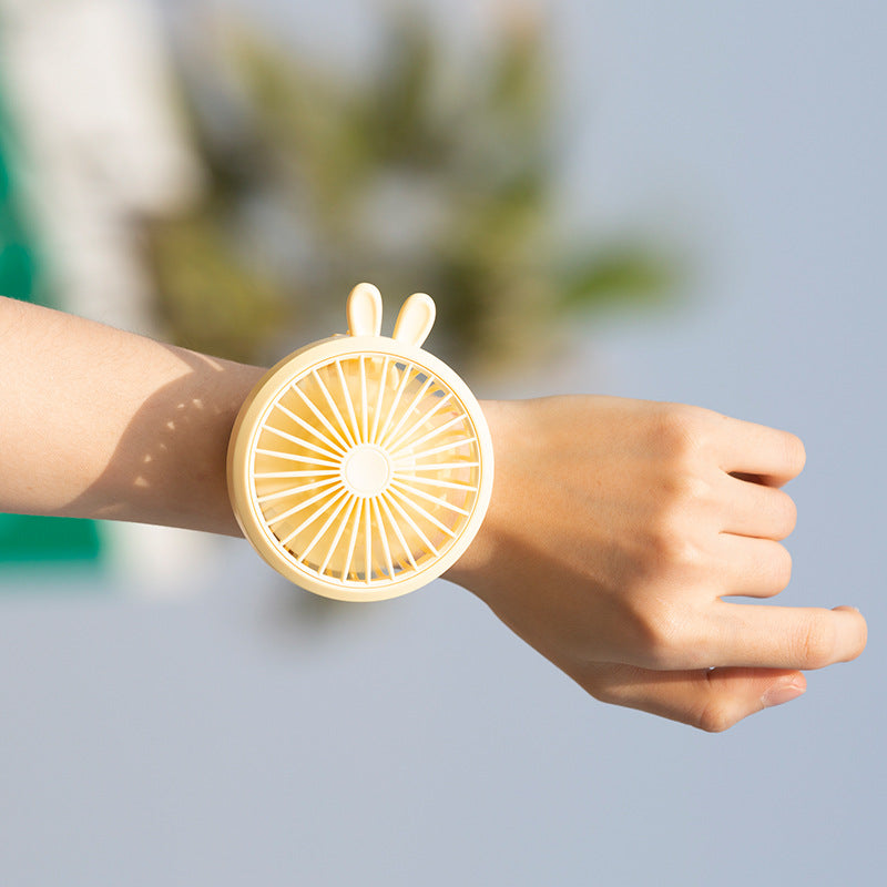 Unisex Portable Hand Fan with Integrated Wristband and Flexible Tilt Kalsten