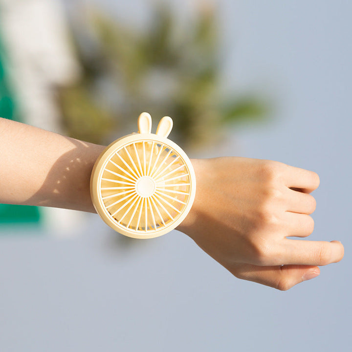 Unisex Portable Hand Fan with Integrated Wristband and Flexible Tilt Kalsten