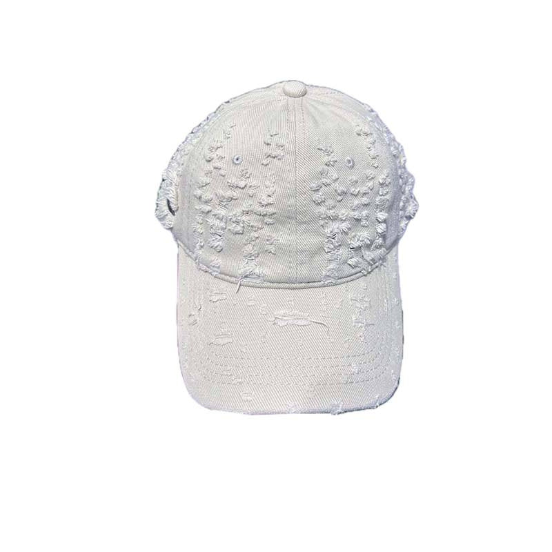 Women's Distressed Denim-Style Baseball Cap Kalsten