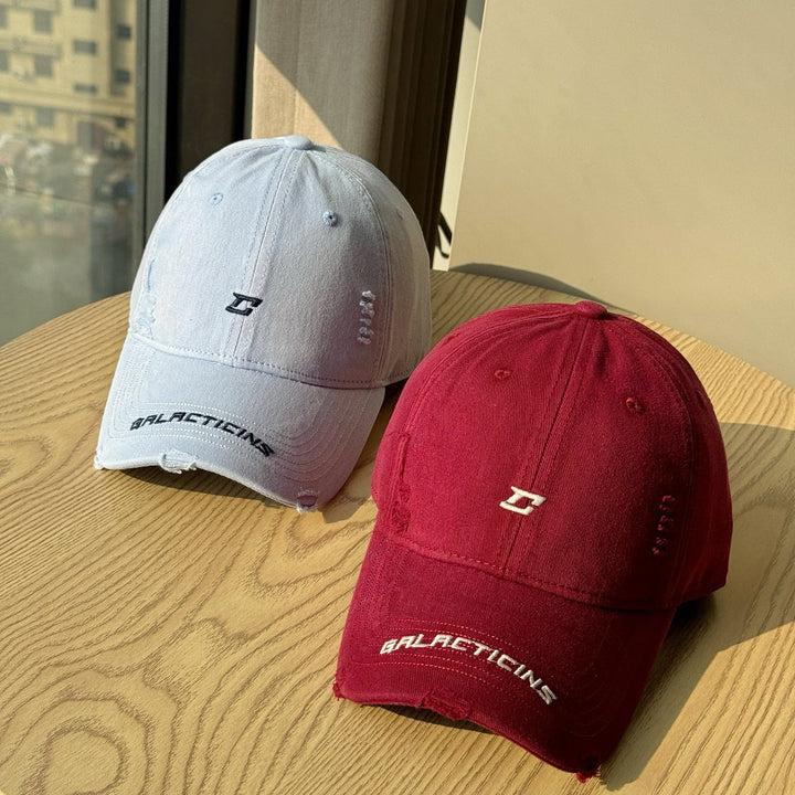 Men's Distressed Denim Baseball Cap Kalsten