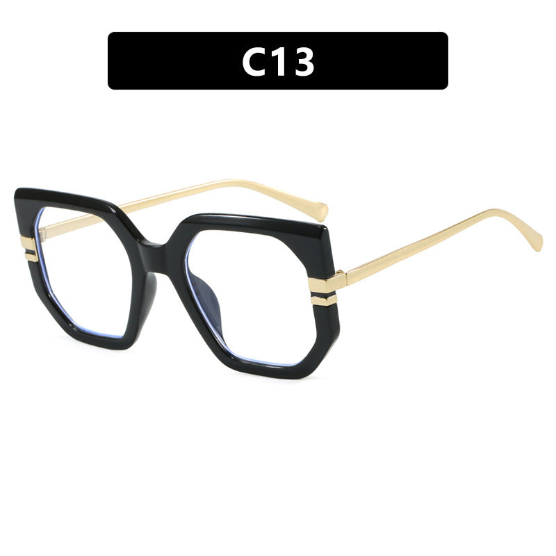 Women's geometric sunglasses with luxurious gold frame and polarized lenses Kalsten