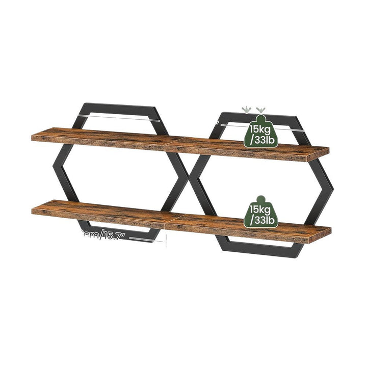 Wall shelf with modern honeycomb design Kalsten