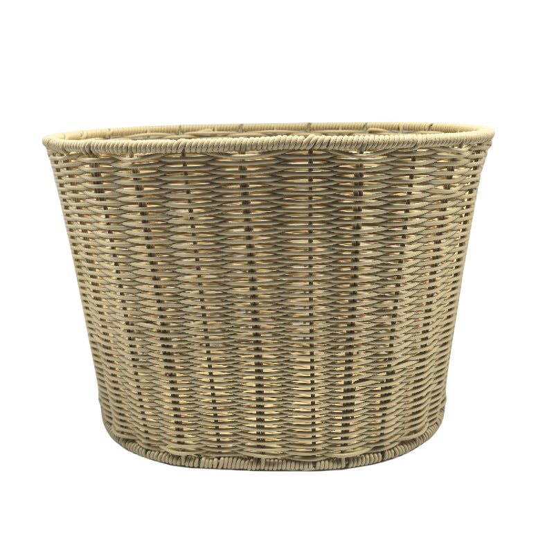 woven rattan front bicycle basket with universal handlebar mount Kalsten