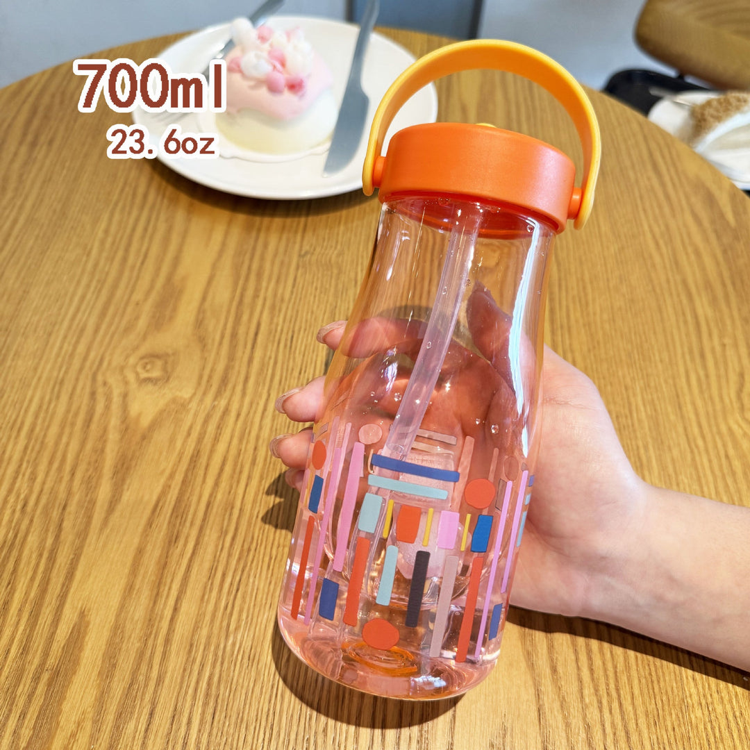 Women's Creative Water Bottle with Silicone Carrying Strap Kalsten