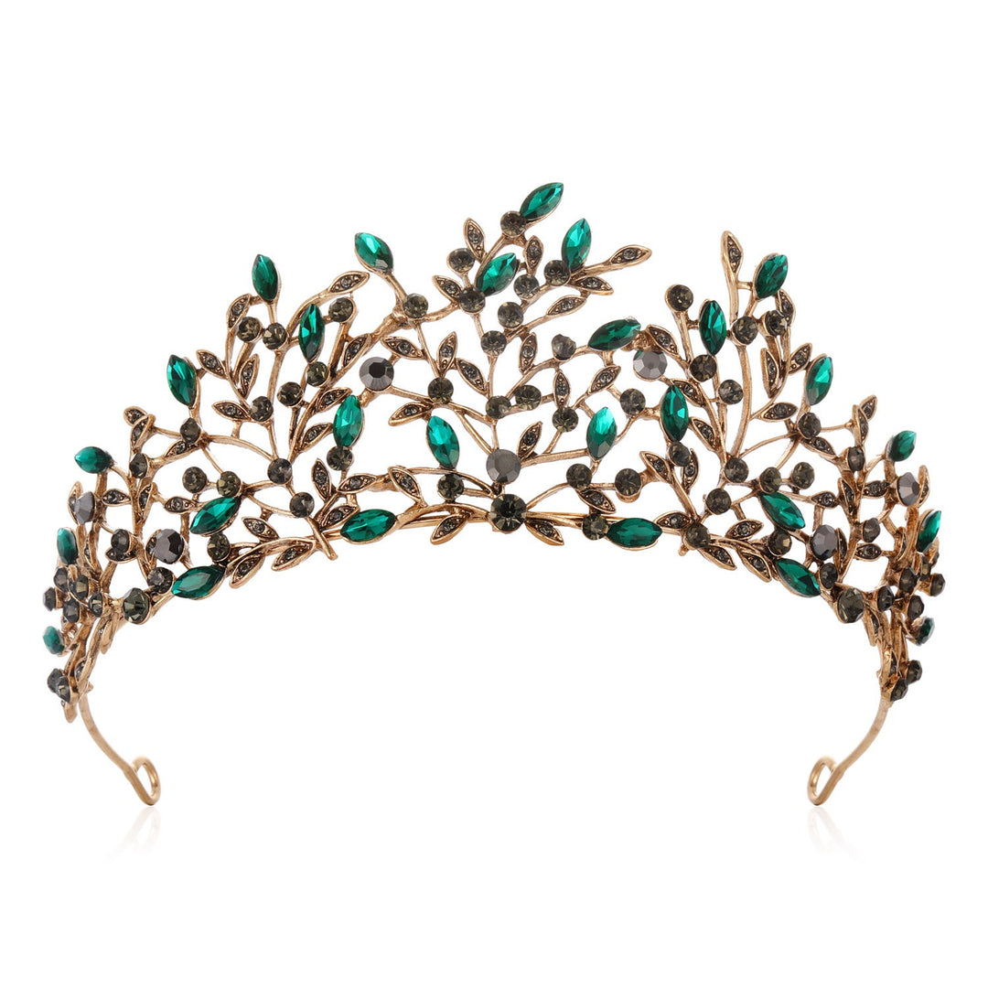 Ladies Elegant Headband with Floral Decorations and Rhinestones Kalsten