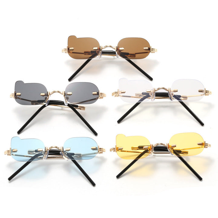 Ladies exclusive fashionable sunglasses with shiny metal frame Kalsten