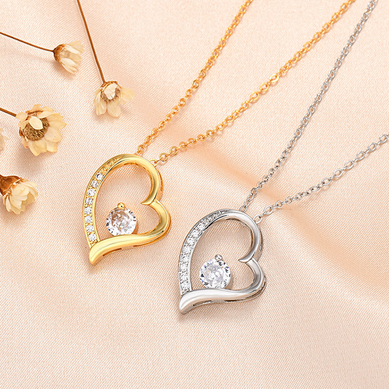 Kalsten | Eternal Rose Box "To My Love" With Diamond Heart Necklace