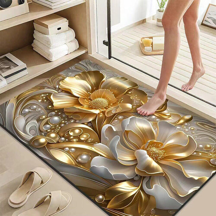 Floral Embellished Bath Mat Kalsten