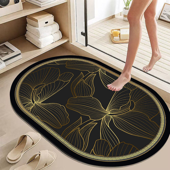 Elegant Lotus Flower Bath Mat Kalsten