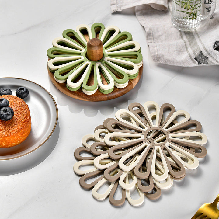 Elegant Silicone Coasters in Floral Design Kalsten