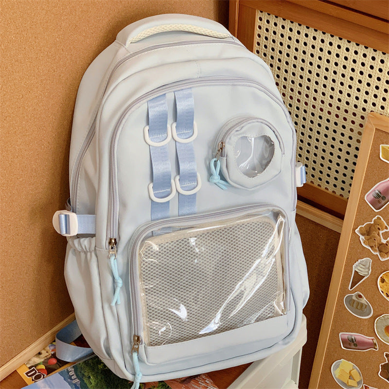 Multi-Functional Transparent Panel School Backpack