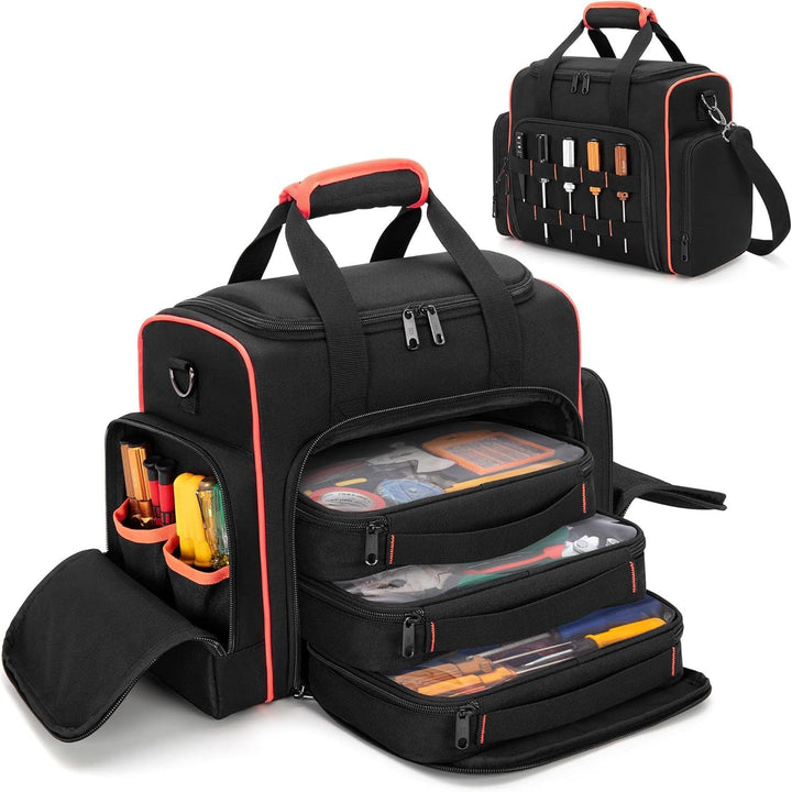 Multifunctional Tool Bag with Transparent Compartments Kalsten