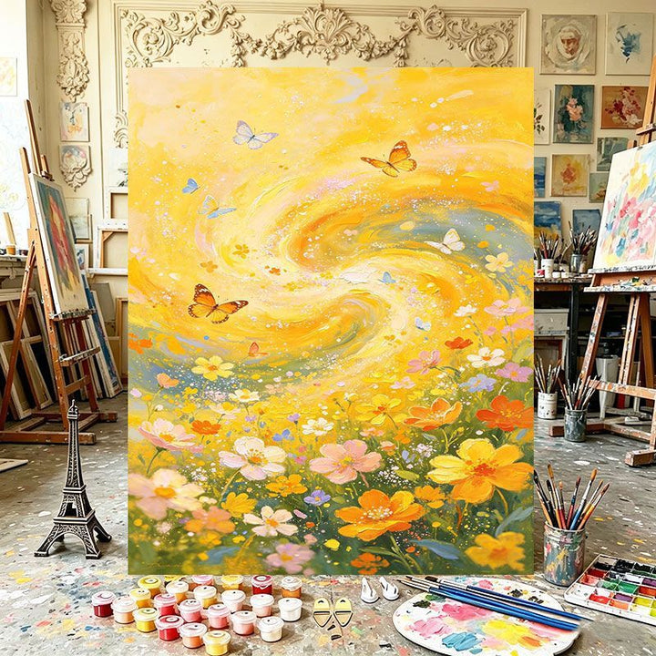 Vibrant Floral Swirl Canvas Art Kalsten