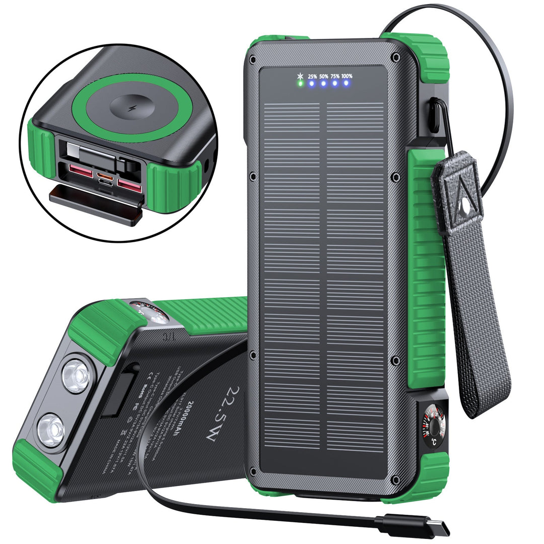 High-performance solar power bank with multifunctional connections and LED display Kalsten