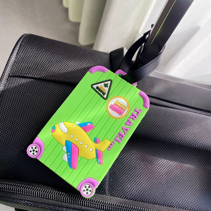 Cartoon Airplane-Themed Luggage Tag Kalsten