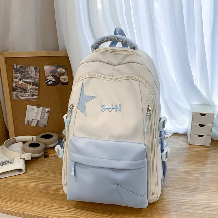 Multifunctional Lightweight Star-Embellished School Backpack