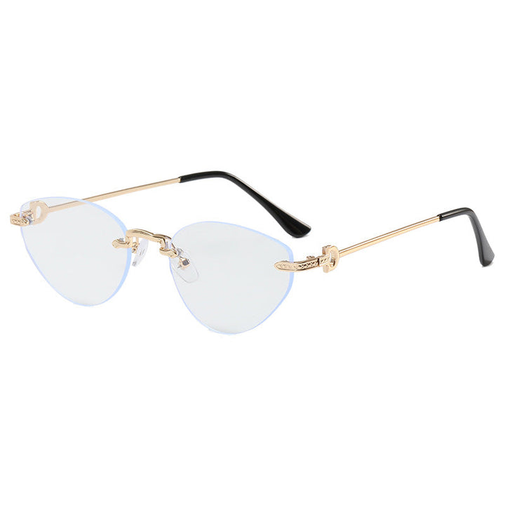 Women Futuristic Half-Frame Sunglasses Kalsten